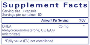 DHEA (micronized) 25 mg 60 vcaps