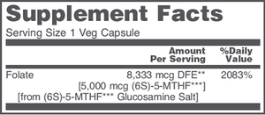 5 Methyl Folate 5,000 mcg 50 vegcaps