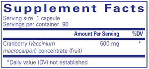 Cranberry NS 500 mg 90 vcaps