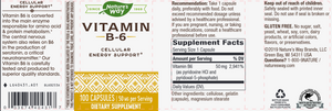 Vitamin B-6 50 mg 100 caps