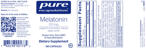 Melatonin 0.5 mg 180 vcaps