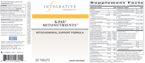 K-Pax Mitonutrients 120 tabs