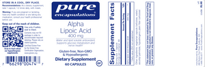 Alpha Lipoic Acid 400 mg 60 vcaps