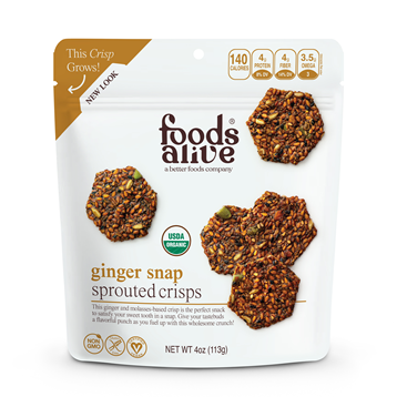 Ginger Snap Sprouted Crisps 4 oz