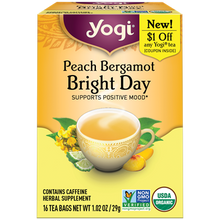 Load image into Gallery viewer, Yogi Tea Peach Bergamot Bright Day 16 ct
