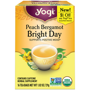 Yogi Tea Peach Bergamot Bright Day 16 ct