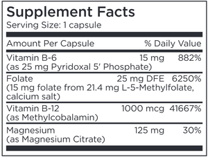 L-Methylfolate 15 mg + Cofactors 30 caps