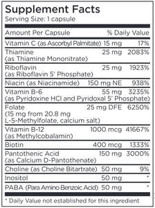 B-Complex + 15 mg L-Methylfolate 30 caps