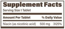 Load image into Gallery viewer, Plain Niacin 500 mg IR 100 tabs