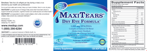 MaxiTears Dry Eye Formula 120 softgels