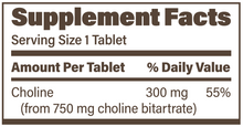 Load image into Gallery viewer, SR Choline 300 mg 60 tabs