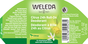Citrus 24h Roll-On Deodorant 1.7 fl oz