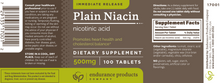Load image into Gallery viewer, Plain Niacin 500 mg IR 100 tabs
