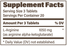 Load image into Gallery viewer, L-Arginine 350 mg SR 60 tabs