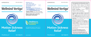 Wellmind Vertigo Tablets 100 ct
