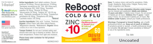 ReBoost Zinc +10 Cold & Flu 60 tabs