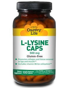 L -Lysine 500 mg w/B6 100 vegcaps
