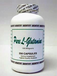 Pure L -Glutamine 500 mg 250 caps
