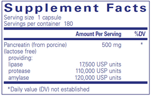 Pancreatic Enzyme Formula 180 vcaps
