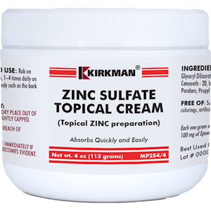 Zinc Sulfate Topical Cream 4 oz