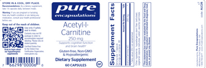 Acetyl-L-Carnitine 250 mg 60 vcaps