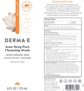 Acne Deep Pore Cleansing Wash 6 oz