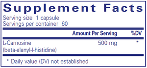 L -Carnosine 500 mg 60 vcaps