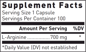 L -Arginine 700 mg 100 caps
