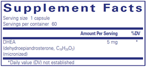 DHEA (micronized) 5 mg 60 vcaps