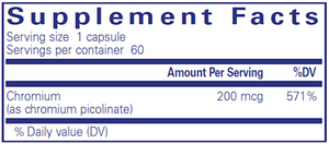 Chromium (picolinate) 200 mcg 60 vcaps