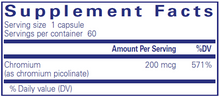 Load image into Gallery viewer, Chromium (picolinate) 200 mcg 180 vcaps