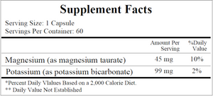 Magnesium-Potassium Taurate 60 caps