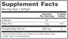 Load image into Gallery viewer, Phosphatidyl Serine 300 mg 50 softgels