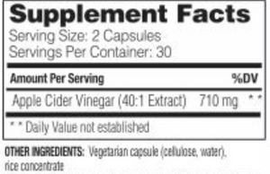 Apple Cider Vinegar 60 caps