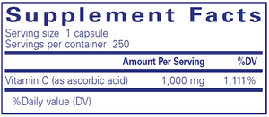 Pure Ascorbic Acid 250 vcaps