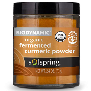 Solspring Biodynamic Organic Fermented Turmeric Powder Org 2.4 oz