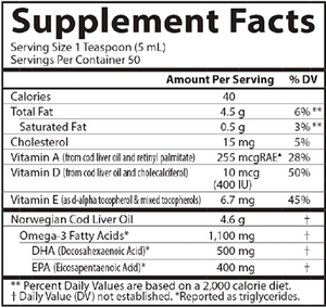 Cod Liver Oil Lemon 8.4 fl oz