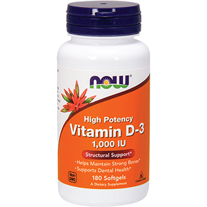 Vitamin D-3 1000 IU 180 softgels