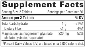 Magnesium Glycinate Plus 120 tabs