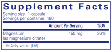 Load image into Gallery viewer, Magnesium (citrate) 150 mg 180 vcaps