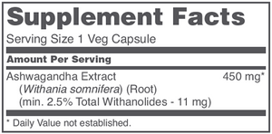 Ashwaganda Extract 450 mg 90 vegcaps