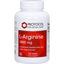 Load image into Gallery viewer, L-Arginine 1000mg 120 tabs