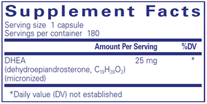 DHEA (micronized) 25 mg 180 vcaps