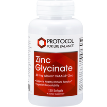 Load image into Gallery viewer, Zinc Glycinate 120 gels
