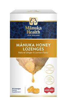 Manuka Honey Lemon & Ginger 15 lozenges