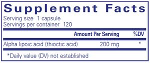 Alpha Lipoic Acid 200 mg 120 vcaps