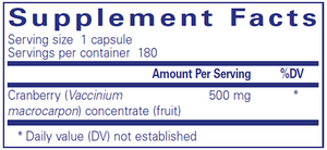Cranberry NS 500 mg 180 vcaps
