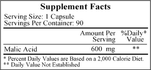 Malic Acid 600 mg 90 caps