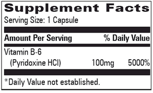 B-6 100 mg 100 caps