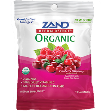 Org Herbalozenge Cranberry Rasp 18 loz